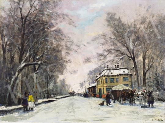  Berkes Antal - Téli utca, 1912 | 39. Aukció aukció / 152 tétel
