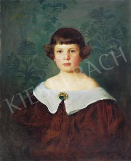  László, Fülöp - Small Child in White Collar Dress, 1897 