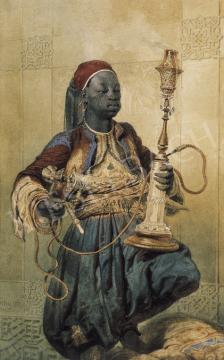  Zichy, Mihály - Nubian with Water Pipe | 19th Auction auction / 140 Lot