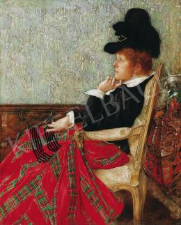  Karlovszky, Bertalan - Woman Sitting in an Armchair, 1889 