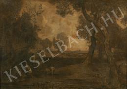 Unknown French painter - Barbizon landscape (19th century)