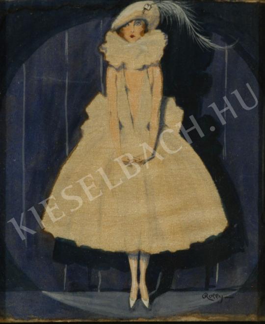 Rosenberg, Olga (Rolli) - Art deco Girl in Light painting