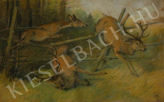 Heyer, Artur, - Deer painting