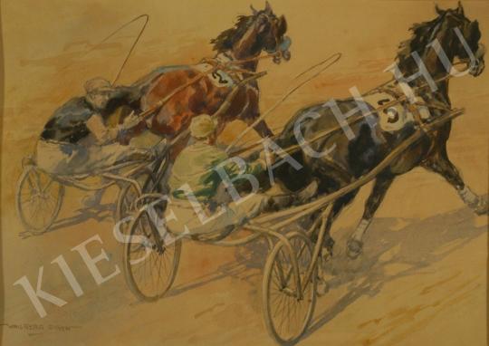 Zórád, Ernő (Wallburg Egon) - At the Trotting Race painting