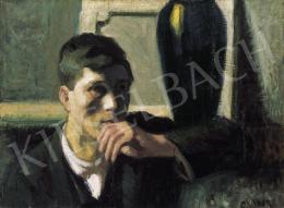 Csont, Ferenc - Boy Leaning Against the Fire-place 