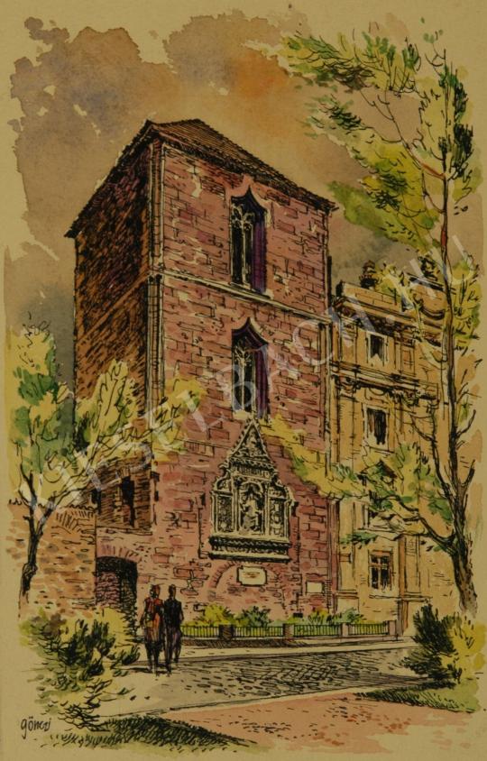 Gönczi Gebhardt Tibor - A budavári domonkosok Szent Miklós templomának maradványai festménye