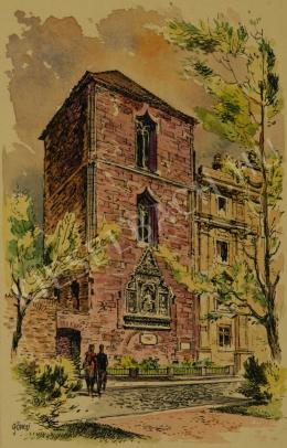 Gönczi Gebhardt Tibor - A budavári domonkosok Szent Miklós templomának maradványai (1956 körül)