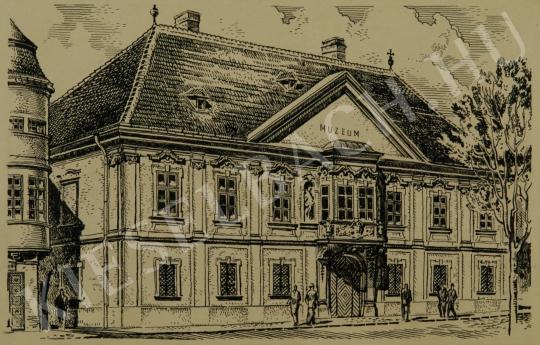 Gönczi Gebhardt Tibor - A Győri Városi Múzeum (volt Apátúr ház) festménye
