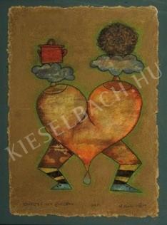 efZámbó István - Szerelmes szív szmogban festménye