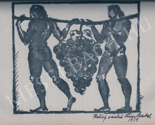 Fémes Beck Vilmos - Relief vázlat, 1913 festménye