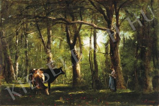  Munkácsy, Mihály - Shepherdess in the Forest, 1886 painting