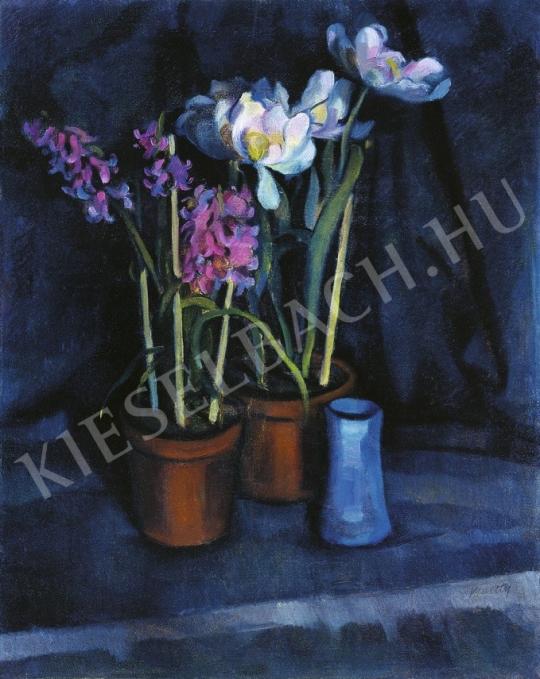  Kmetty János - Tavaszi virágok, 1910-es évek festménye