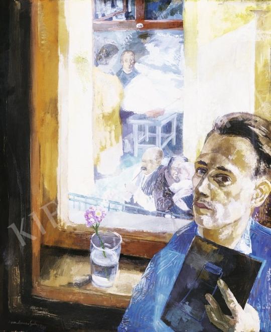 Marosán, Gyula - Self-portrait in front of the Window, 1936 painting
