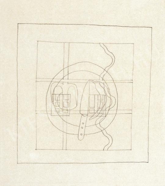 Vajda, Lajos - Lattice Window with a Still-Life, 1936 painting