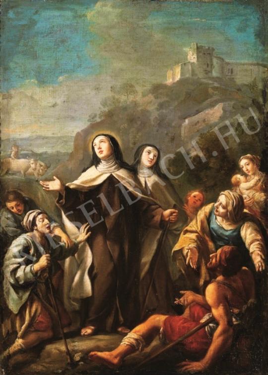 Pizzoli, Gioacchino - St. Teresa cures patients painting