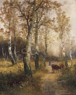 Fischhof, Georg - Cattles at the Ledge of the Woods 