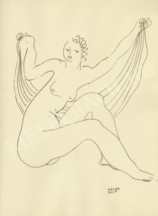  Kádár, Béla - Nude with Drapery painting