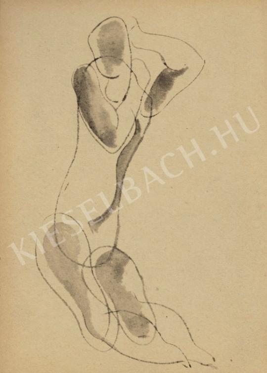  Kádár, Béla - Nude with Hands Up painting