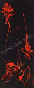  Korniss, Dezső - Calligraphy (Black-red), 1960 painting