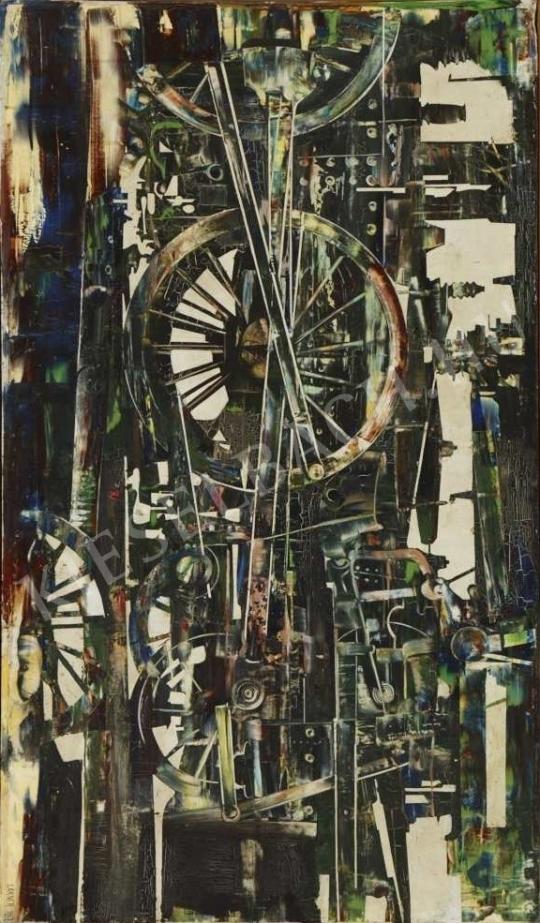 Lakner, László - Planimetric engine, 1963 painting