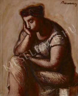  Barcsay, Jenő - Sitting Thinker (Breastwork, Thinker), 1957 