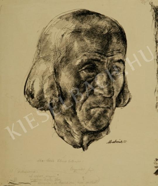 Aba-Novák Vilmos - Öregember feje festménye
