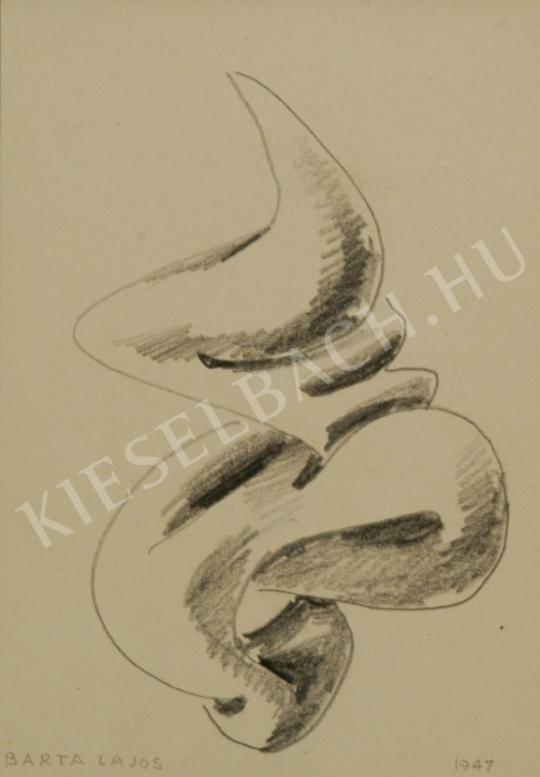  Barta Lajos - Lebegő formák (Cseppszerű forma) festménye