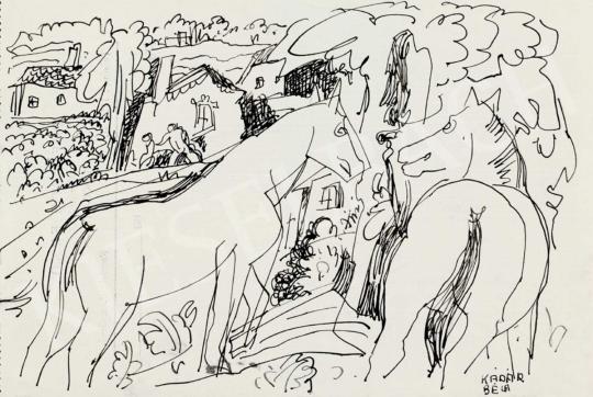  Kádár, Béla - Horses at the Edge of the Village | 40th Auction auction / 20 Lot