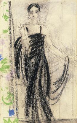  Vaszary, János - Lady in a black gown 