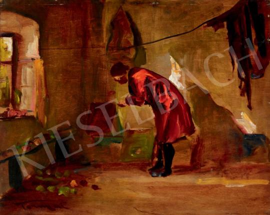 Tornyai János - A festő műterme (Piros ruhás nő) | 40. Aukció aukció / 47 tétel
