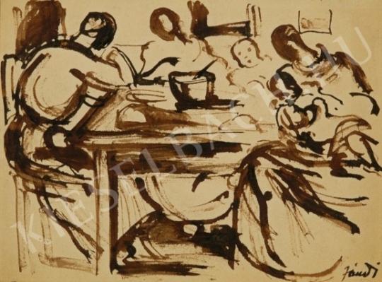  Jándi, Dávid - Family (Around the Table) painting