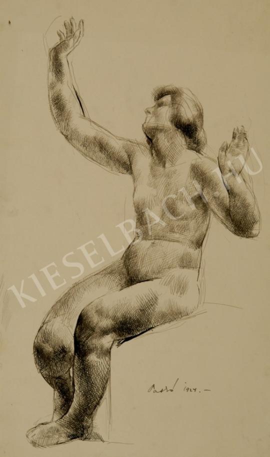  Patkó, Károly - Sensitivity (Female Nude) painting