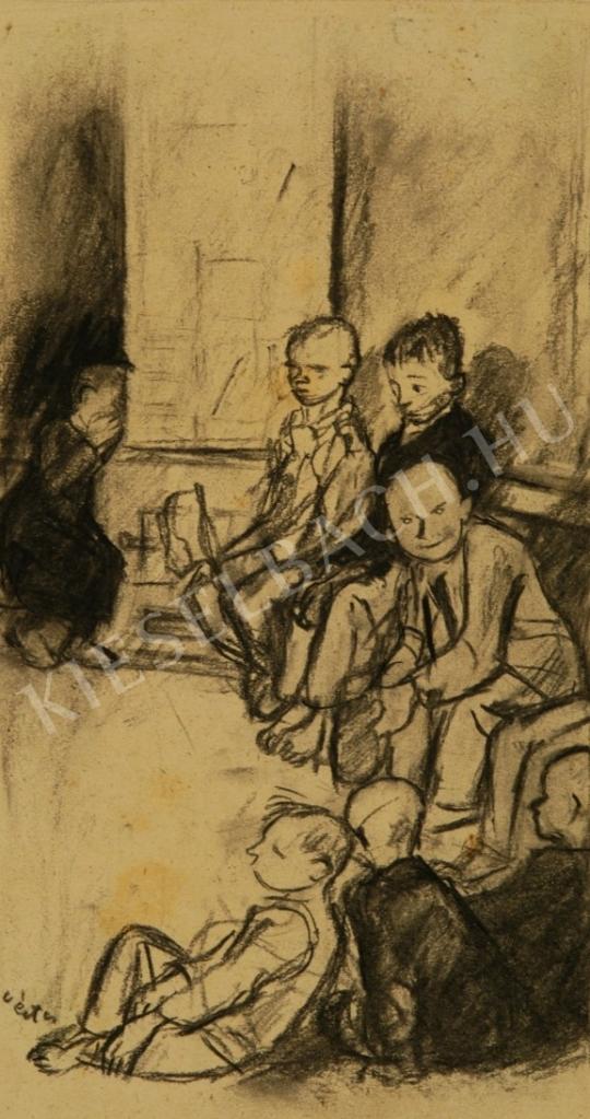Vértes, Marcell - At the Stove painting