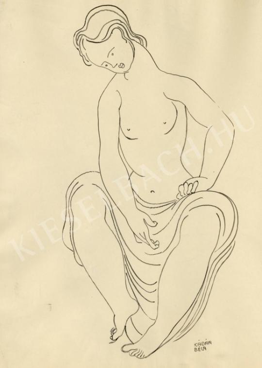 Kádár, Béla - Looking down (Female Nude) painting