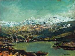  Mednyánszky, László - Landscape in the Tatra, with snowy mountains 