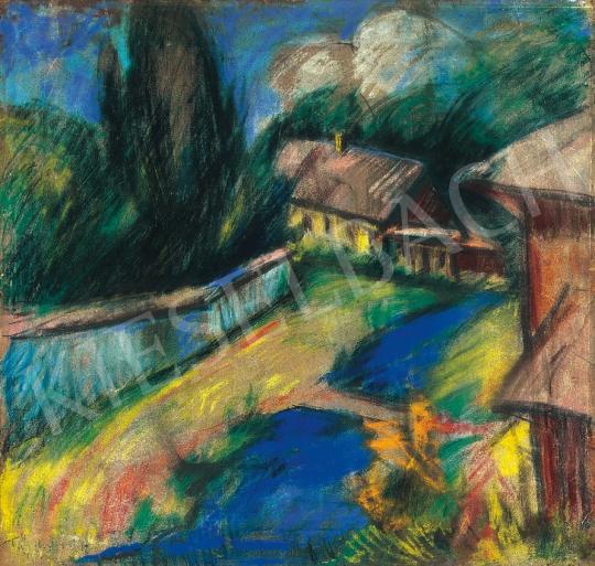 Tihanyi, Lajos, - Landscape with a poplar | 17th Auction auction / 17 Lot