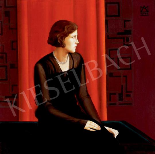  Mezey, Artur (Mezey Artúr, Mezey Arthur) - Woman in an Art Deco Room painting