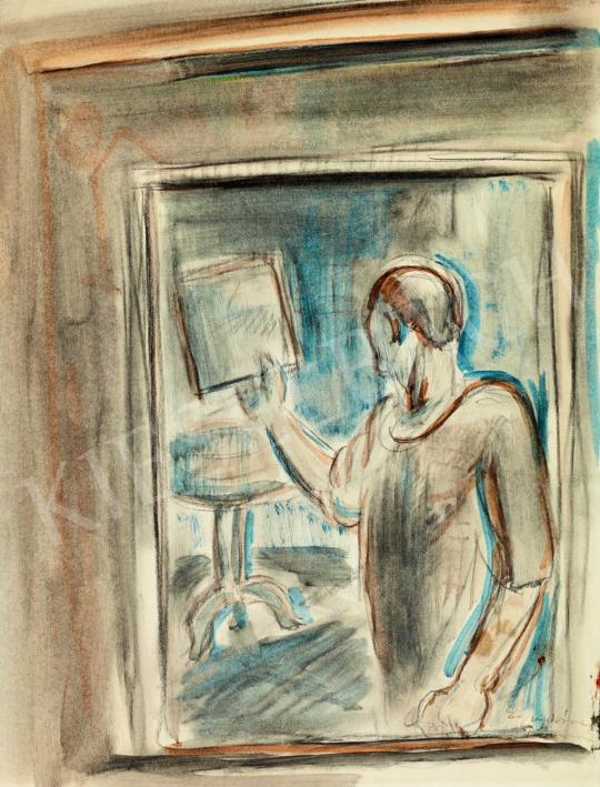 Egry, József - In the Mirror (Self-Portrait) | 40th Auction auction / 134 Lot