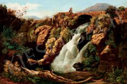Kerpel, Lipót - Landscape with Waterfall (Italian Landscape) 