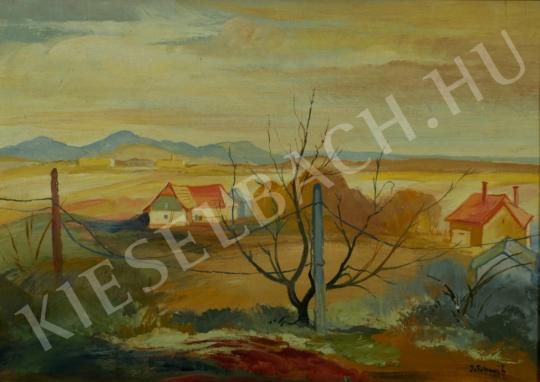  Istókovits, Kálmán - Houses amongst the Hills painting