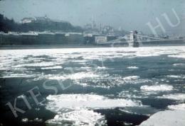 Lajos Hollán - Icy Danube with Buda Castle Hill (c. 1940)