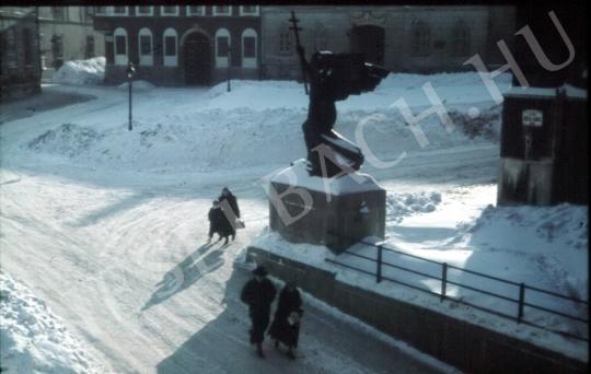 Hollán Lajos - A Bécsi Kapu tér télen festménye