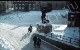 Lajos Hollán - The Square Bécsi Kapu (Vienna Gat) at Winter (c. 1940)