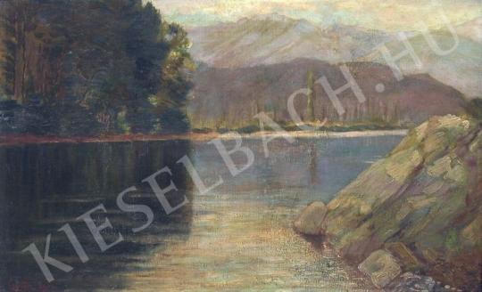  Csordák, Lajos - At the Lake shore painting