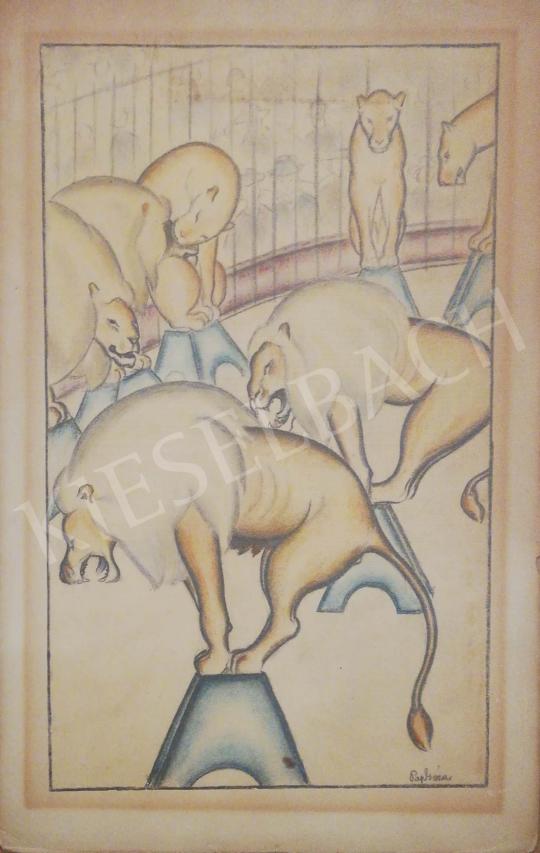 Eladó Pap Géza - Cirkuszjelenet festménye