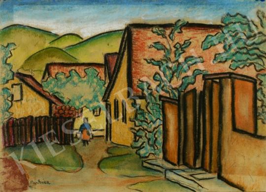Pap, Géza - Village Street painting