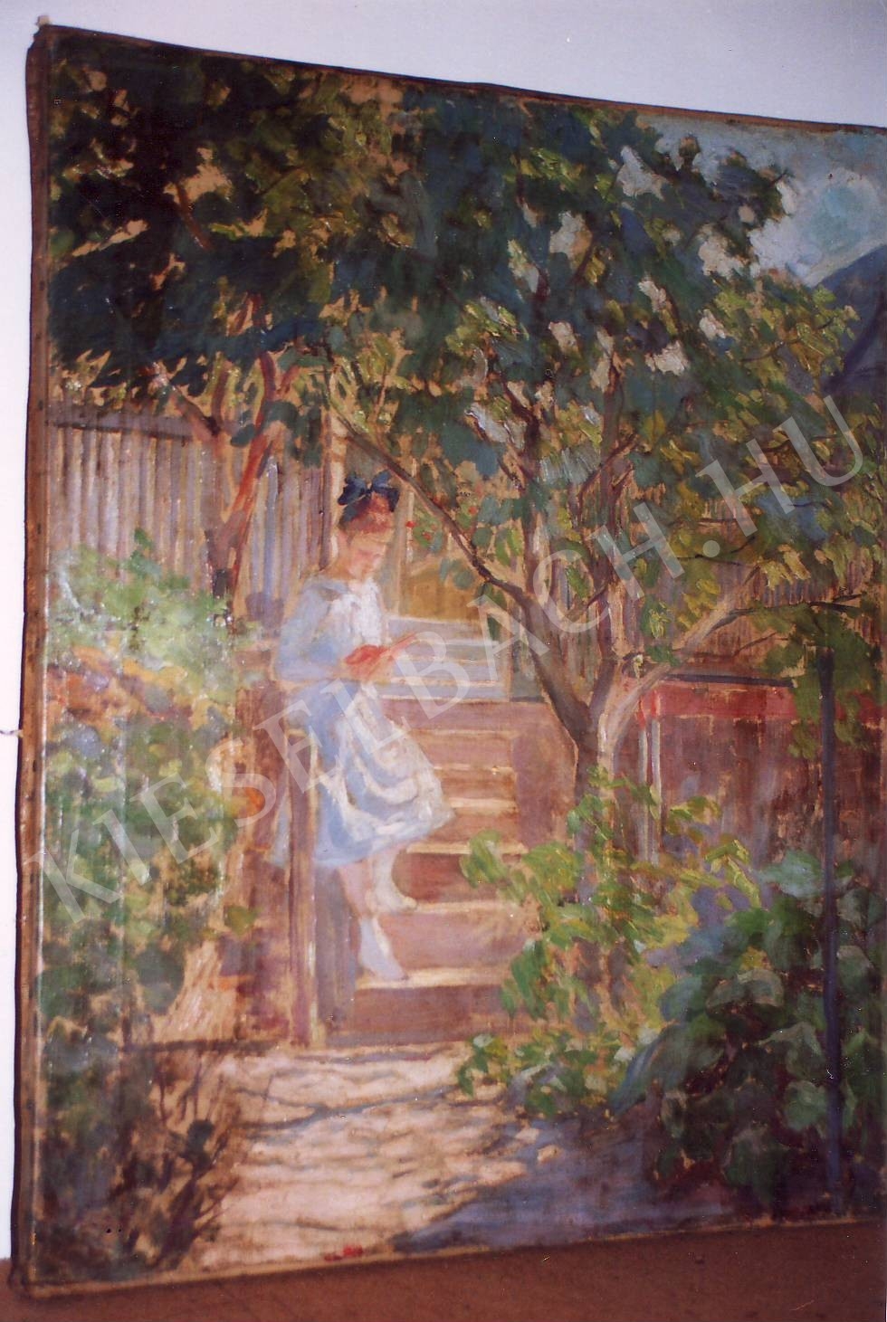 Ács Ferenc Napsütéses kert festménye