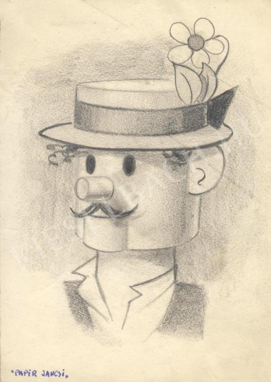 Miklós György - Paper Johnny (Admirer) painting