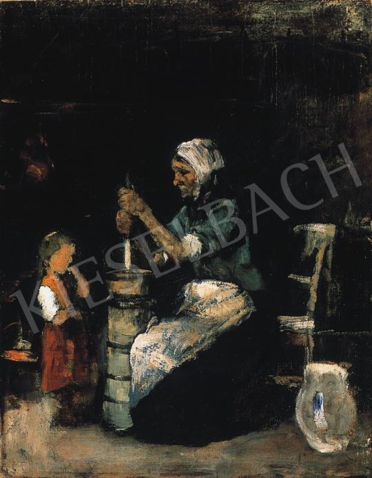  Munkácsy, Mihály - Churning woman, 1871-72 | 17th Auction auction / 32 Lot