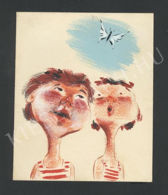 Miklós György - Szerelmesek (Pillangó) festménye